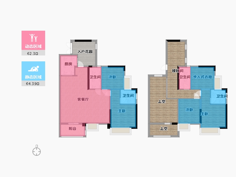 广东省-广州市-天宇广场4栋175平米户型175m²-163.15-户型库-动静分区