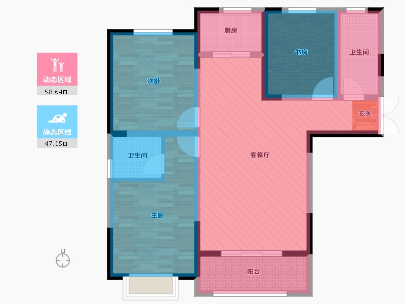 河南省-信阳市-世界城-92.30-户型库-动静分区