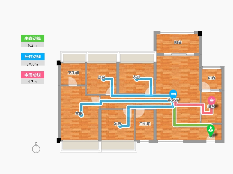 广东省-湛江市-御福嘉园-104.06-户型库-动静线