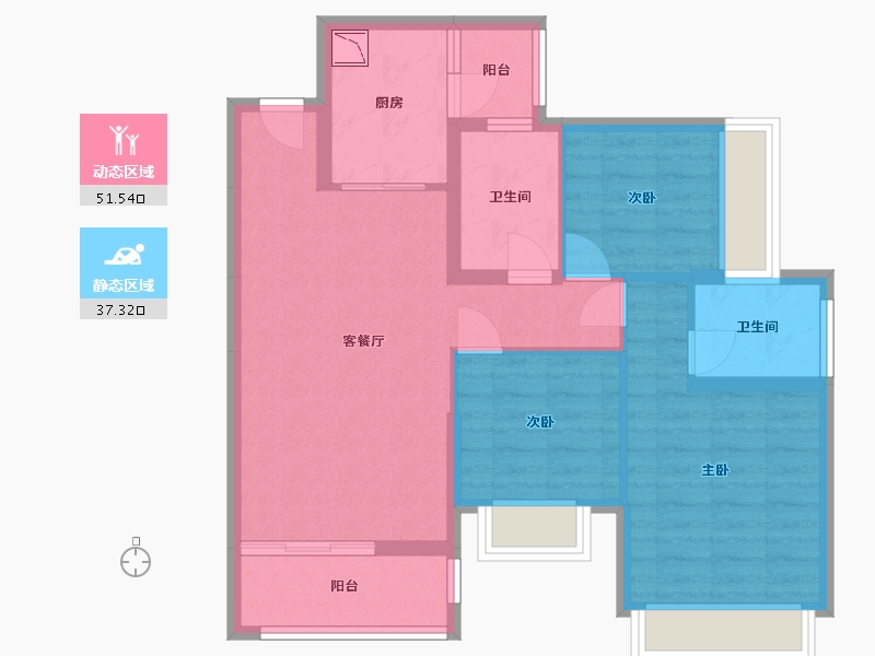 四川省-成都市-成发紫悦府-78.63-户型库-动静分区