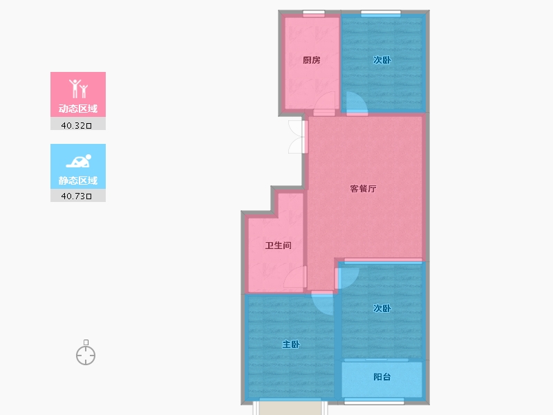 山东省-潍坊市-恒信理想小镇-72.76-户型库-动静分区