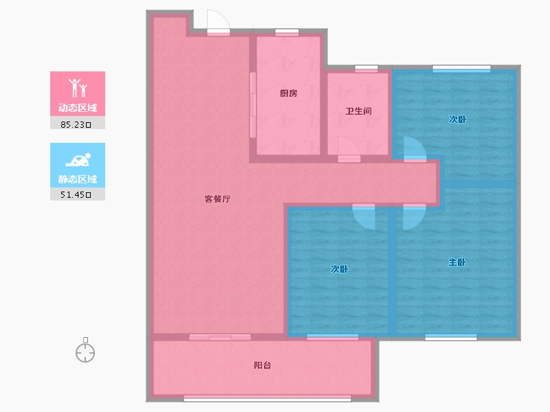 河南省-郑州市-永威城-122.77-户型库-动静分区