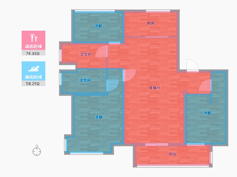 上海-上海市-中核锦悦府-122.01-户型库-动静分区