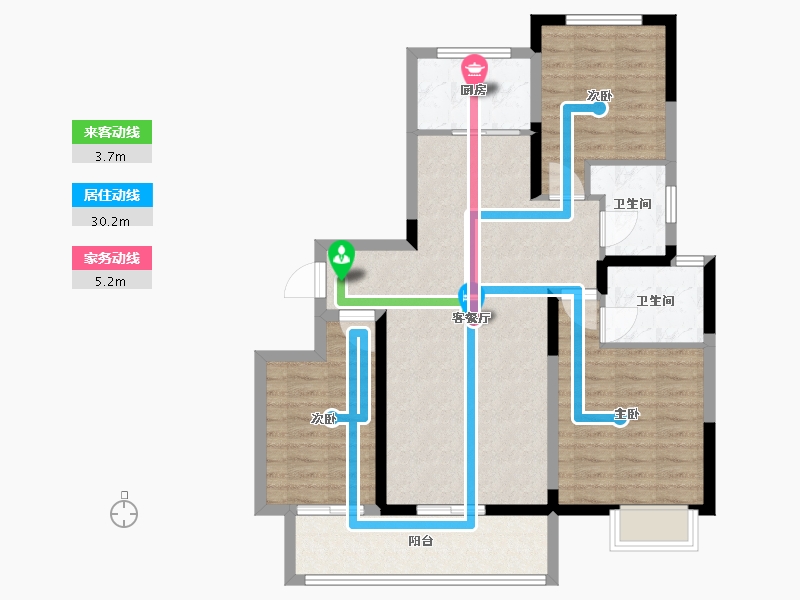 河南省-郑州市-昌建翡翠苑-90.00-户型库-动静线