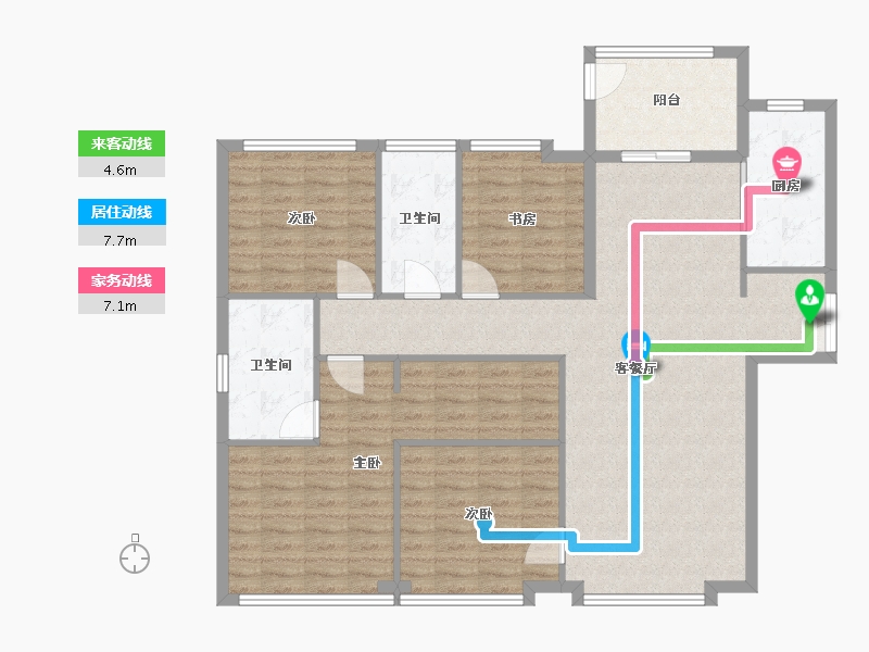 福建省-厦门市-中骏天宸11,12150m²-120.00-户型库-动静线