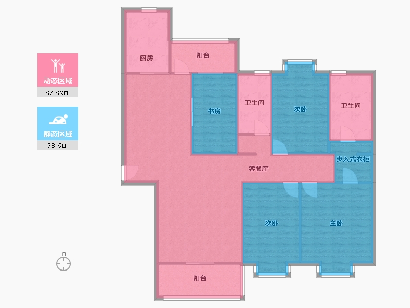 福建省-厦门市-源昌君悦山５号楼178m²-134.21-户型库-动静分区