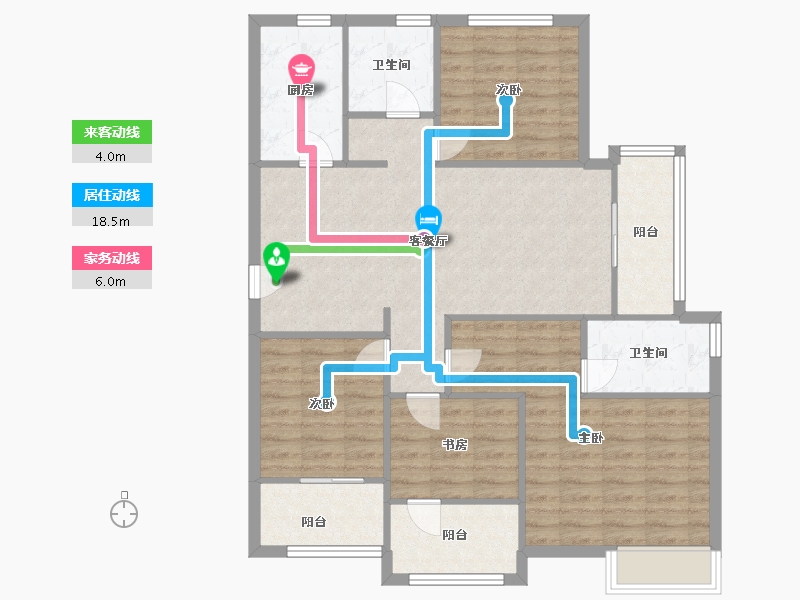 福建省-厦门市-马銮湾1号　128m²-102.40-户型库-动静线