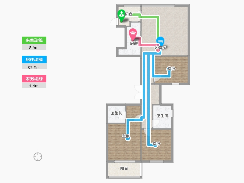 福建省-厦门市-海尔产城创华玺140m²-112.00-户型库-动静线