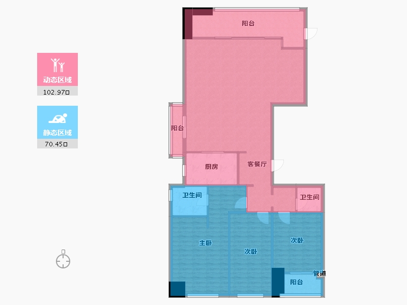 福建省-厦门市-海尔产城创华玺A8号楼197m²-157.60-户型库-动静分区