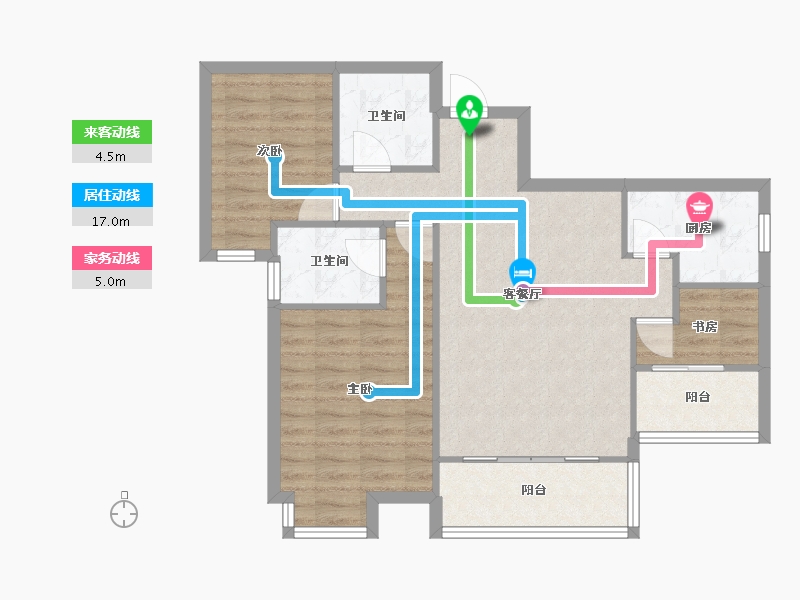 福建省-厦门市-海投第一湾P7-1幢99m²-79.20-户型库-动静线