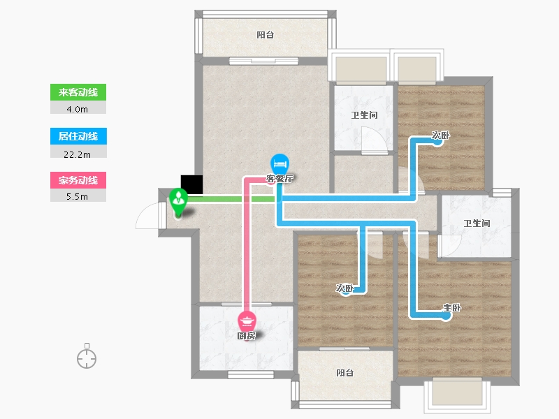 福建省-厦门市-海投第一湾P7-1幢121m²-85.42-户型库-动静线