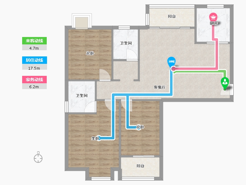 福建省-厦门市-海投尚书房5号楼113m²-90.40-户型库-动静线