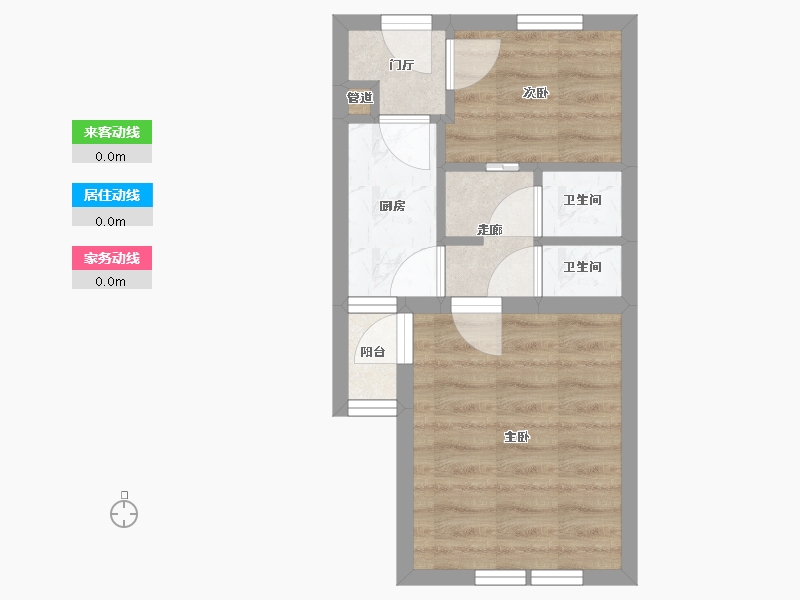 福建省-厦门市-龙湖春江天玺1,3　46m²-31.38-户型库-动静线