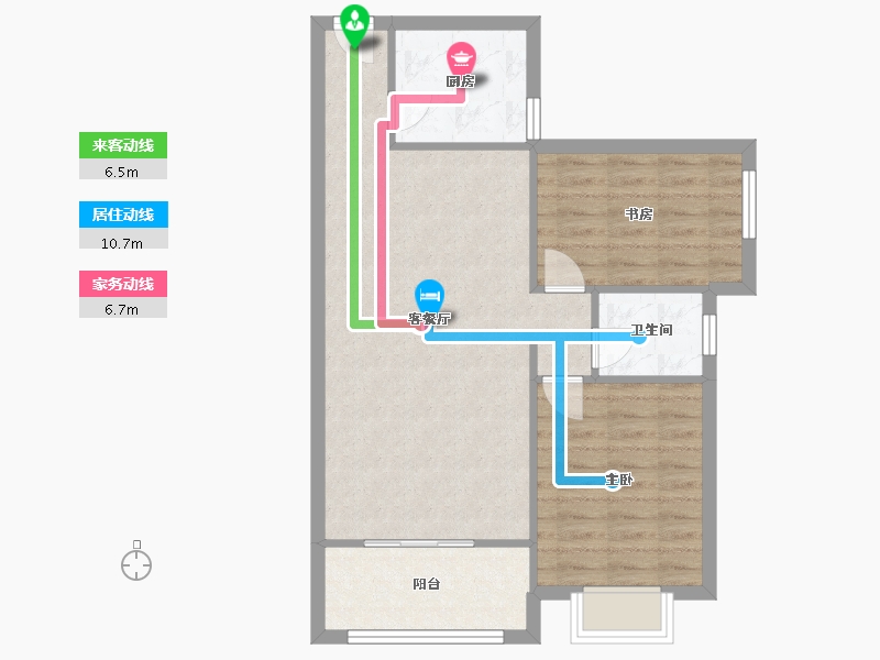 福建省-厦门市-凤凰花城12号楼,13号楼89m²-71.21-户型库-动静线