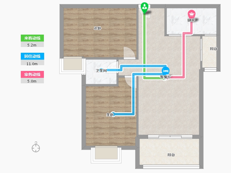 福建省-厦门市-凤凰花城15号楼89m²-71.20-户型库-动静线