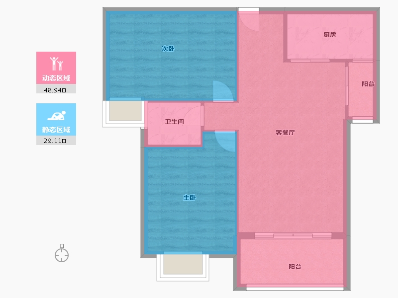 福建省-厦门市-凤凰花城15号楼89m²-71.20-户型库-动静分区