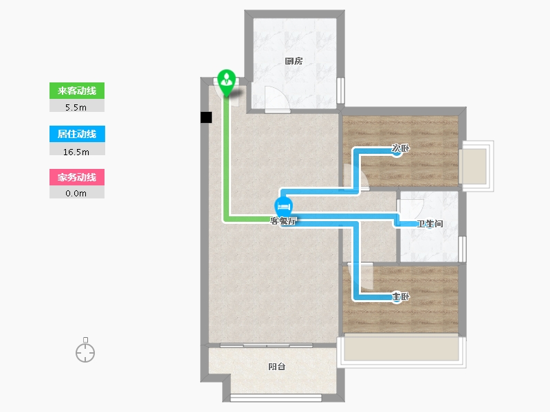 福建省-厦门市-夏商新纪元7号楼82m²-65.60-户型库-动静线