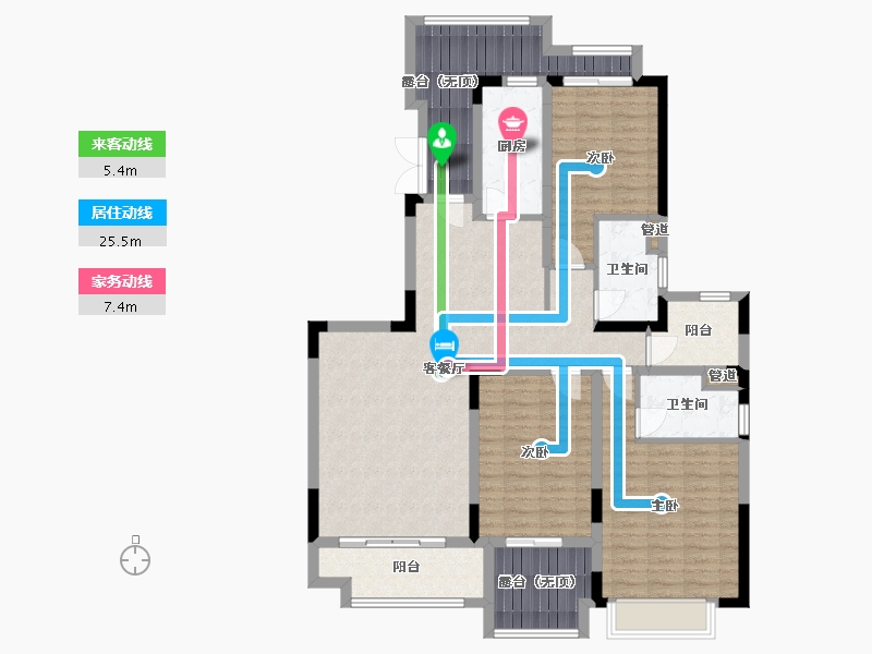 福建省-厦门市-恒大帝景1３号楼,1５号楼145m²-121.03-户型库-动静线