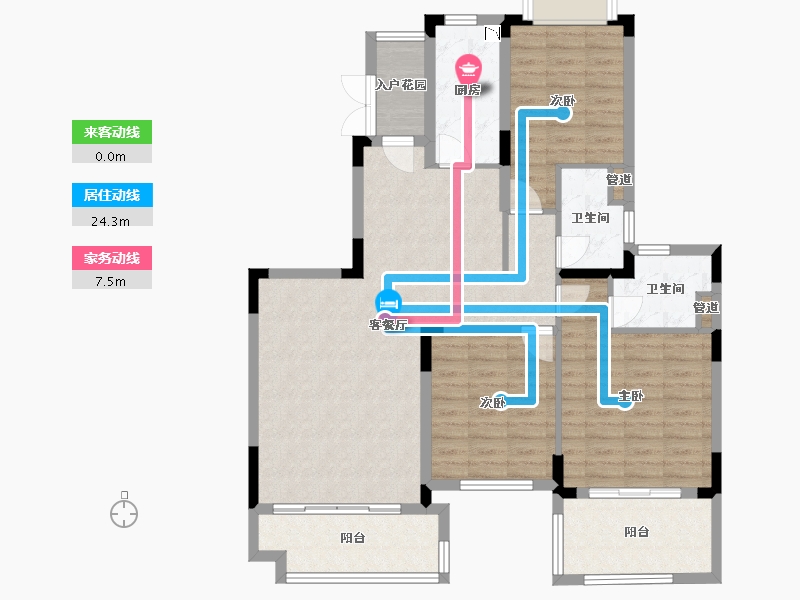 福建省-厦门市-恒大帝景1３号楼,1５号楼129m-107.02-户型库-动静线