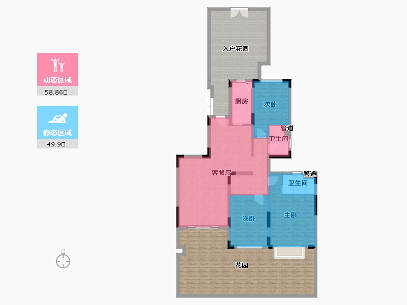 福建省-厦门市-恒大帝景1３号楼,1５号楼149m²-177.04-户型库-动静分区