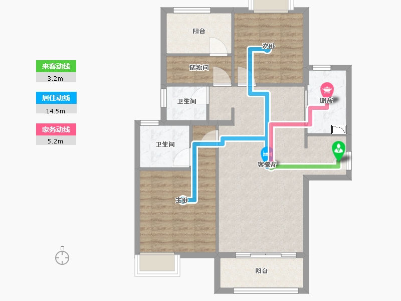 福建省-厦门市-前海湾2,1104m²-83.20-户型库-动静线