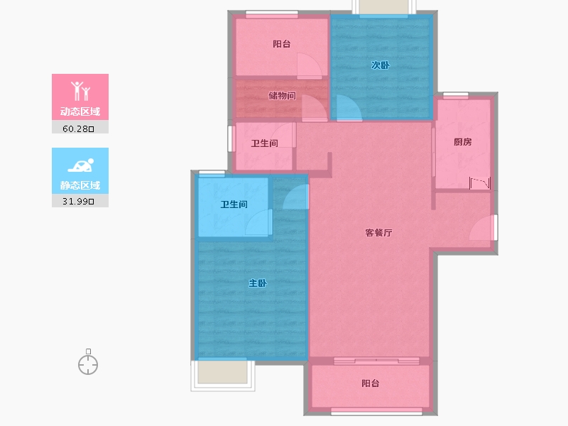 福建省-厦门市-前海湾2,1104m²-83.20-户型库-动静分区