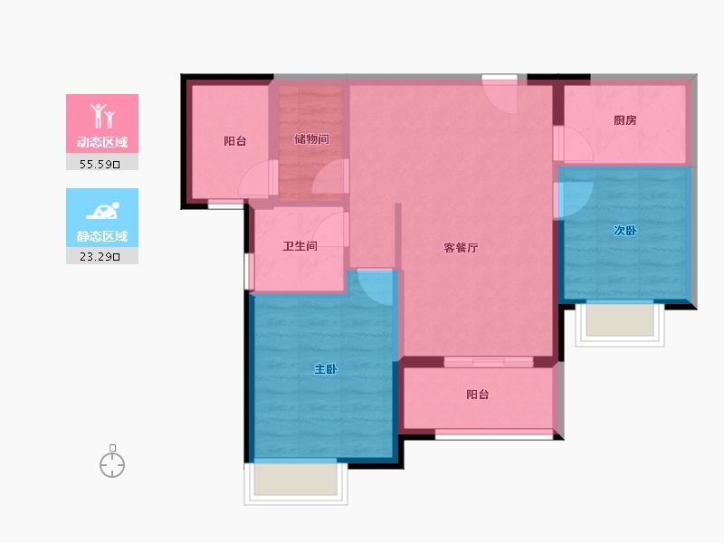 福建省-厦门市-前海湾2,188m²-70.08-户型库-动静分区