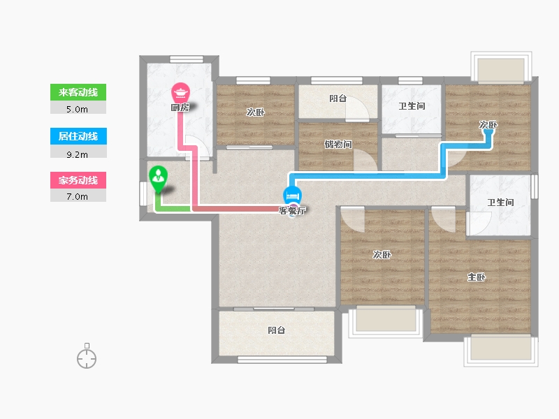 福建省-厦门市-前海湾2,1　116m²-92.79-户型库-动静线