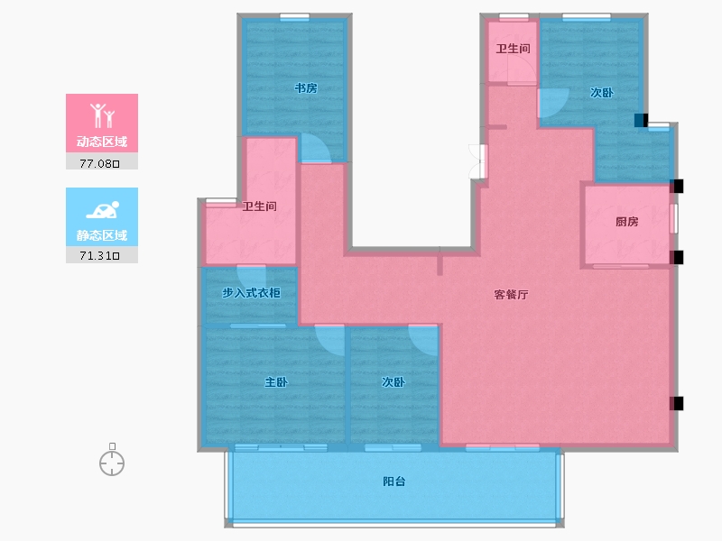 福建省-厦门市-融侨铂樾府　170m²-136.00-户型库-动静分区