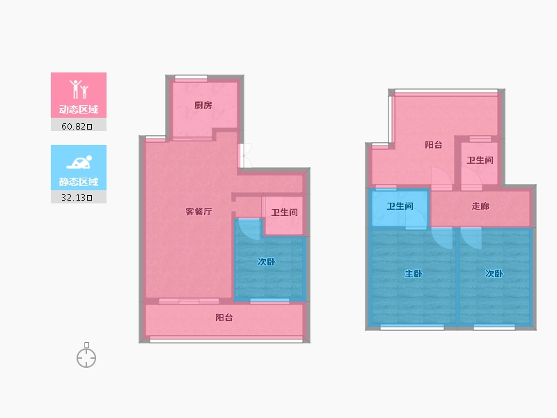 福建省-厦门市-融侨铂樾府102m²-81.60-户型库-动静分区