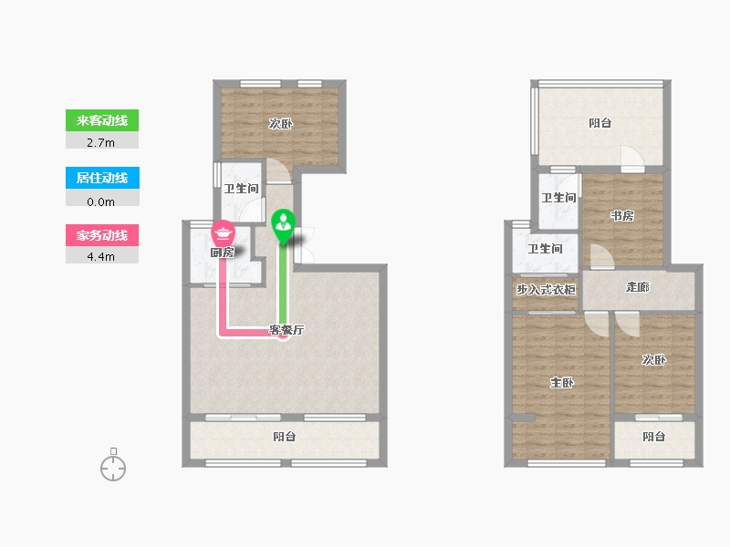 福建省-厦门市-融侨铂樾府145m²-116.00-户型库-动静线