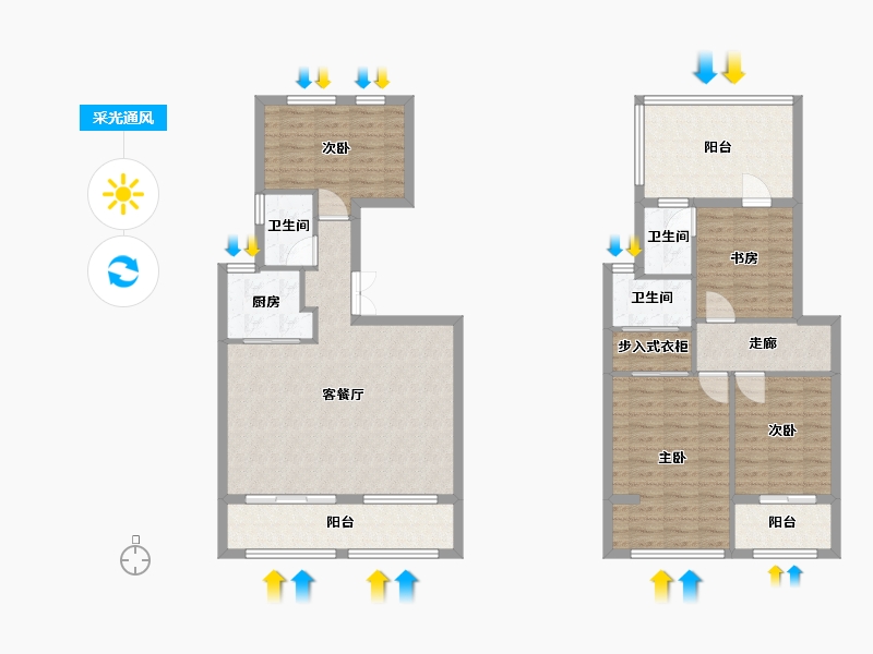 福建省-厦门市-融侨铂樾府145m²-116.00-户型库-采光通风