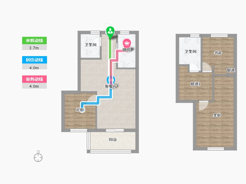 福建省-厦门市-融侨铂樾府　90m²-72.00-户型库-动静线