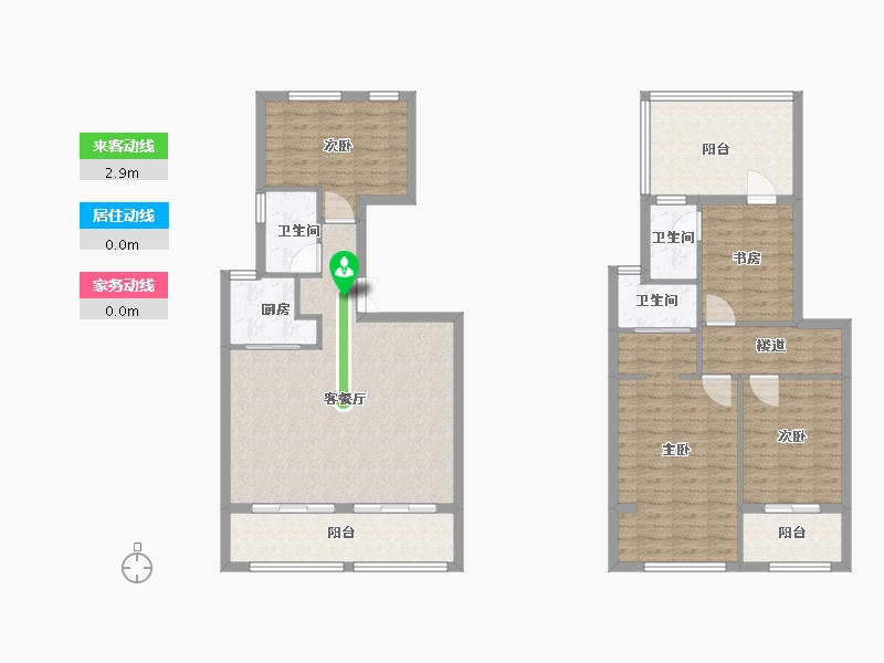 福建省-厦门市-融侨铂樾府153m²-122.40-户型库-动静线