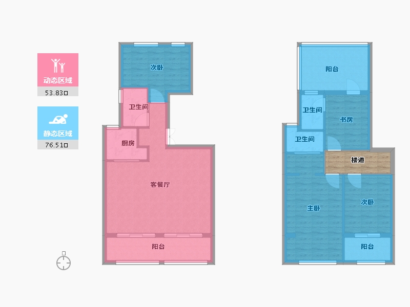 福建省-厦门市-融侨铂樾府153m²-122.40-户型库-动静分区