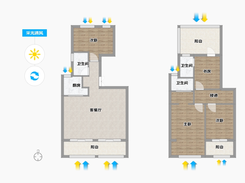 福建省-厦门市-融侨铂樾府153m²-122.40-户型库-采光通风