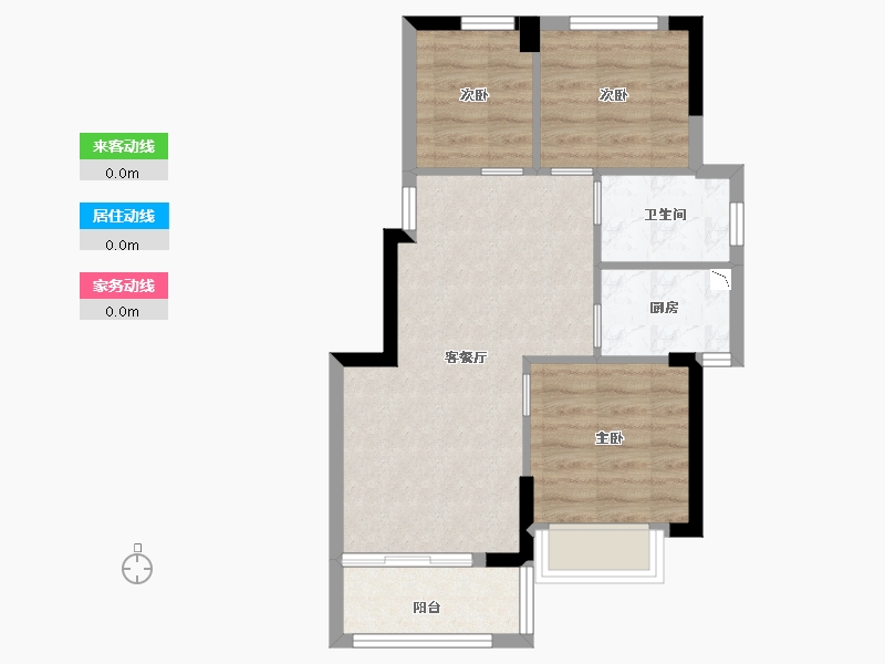 福建省-厦门市-世茂璀璨天宸1,2,3,5,6,7,8,9,10,11号楼68m²-54.40-户型库-动静线