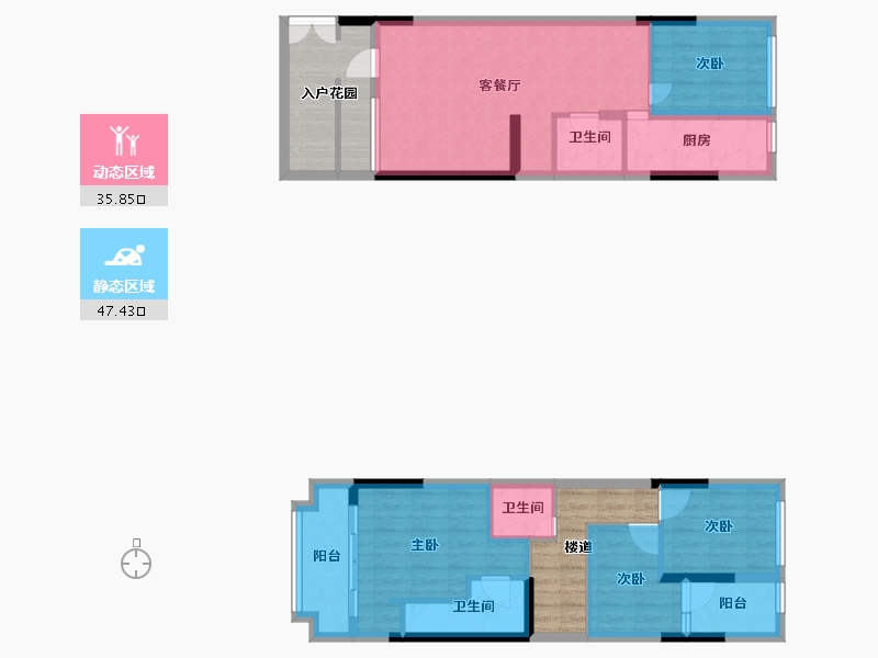 福建省-厦门市-首开万科白鹭郡6号楼,南1-A号楼,南1-B号楼,南1-C号楼108m²-86.40-户型库-动静分区