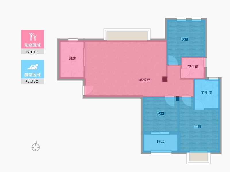 福建省-厦门市-首开领翔上郡8号楼,9号楼,10号楼112m²-81.75-户型库-动静分区