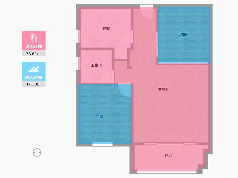 福建省-厦门市-特房莱昂公馆63m²-50.40-户型库-动静分区