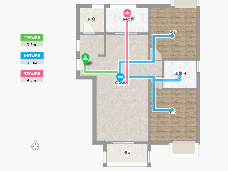 福建省-厦门市-保利壹海里4号楼89m²-67.43-户型库-动静线