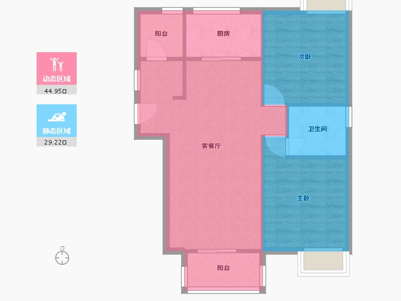 福建省-厦门市-保利壹海里4号楼89m²-67.43-户型库-动静分区