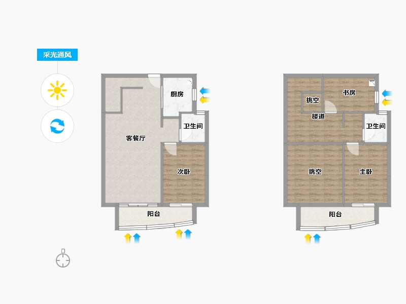 福建省-厦门市-保利壹海里4号楼115m²-109.85-户型库-采光通风