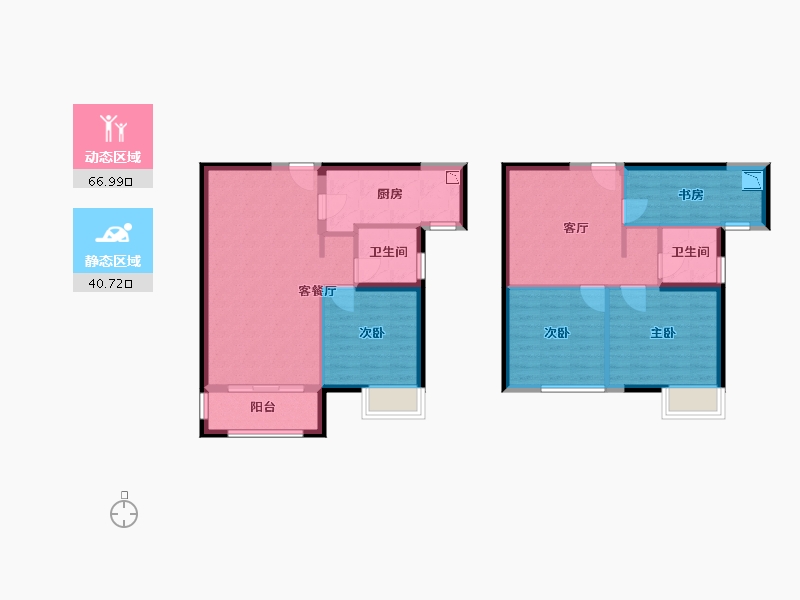 福建省-厦门市-特房莱昂公馆120m²-100.21-户型库-动静分区