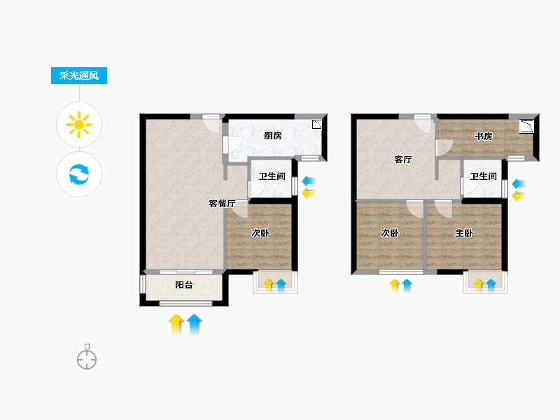 福建省-厦门市-特房莱昂公馆120m²-100.21-户型库-采光通风