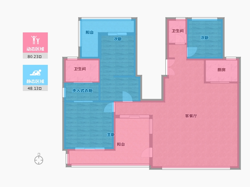 福建省-厦门市-中南九锦台　145m²-116.00-户型库-动静分区