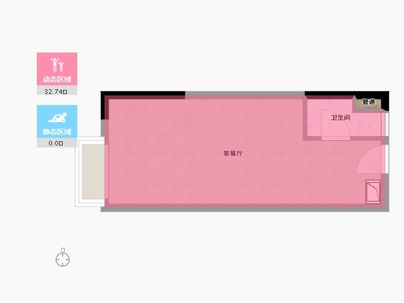 福建省-厦门市-保利天汇　37m²-29.60-户型库-动静分区