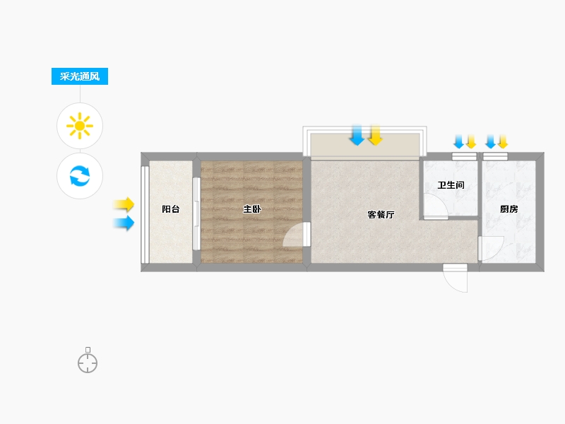 福建省-厦门市-保利天汇　50m²-40.00-户型库-采光通风