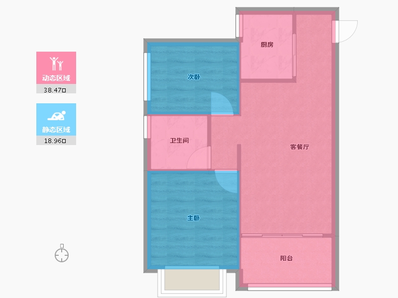 福建省-厦门市-保利天汇　65m²-52.00-户型库-动静分区