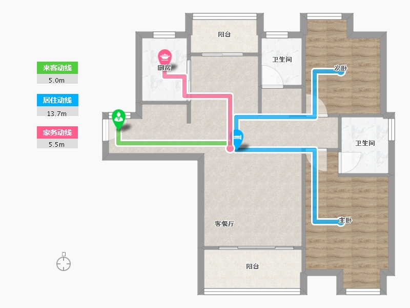 福建省-厦门市-保利壹海里2号楼97m²-77.60-户型库-动静线